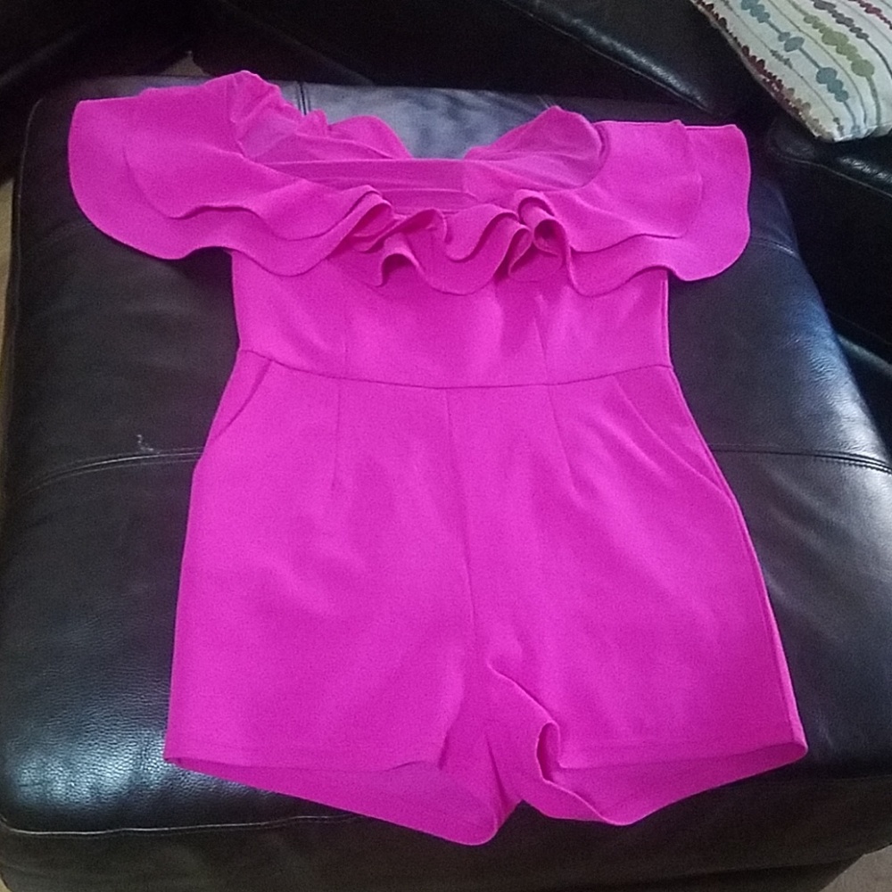 Short Fushia Romper.. never worn